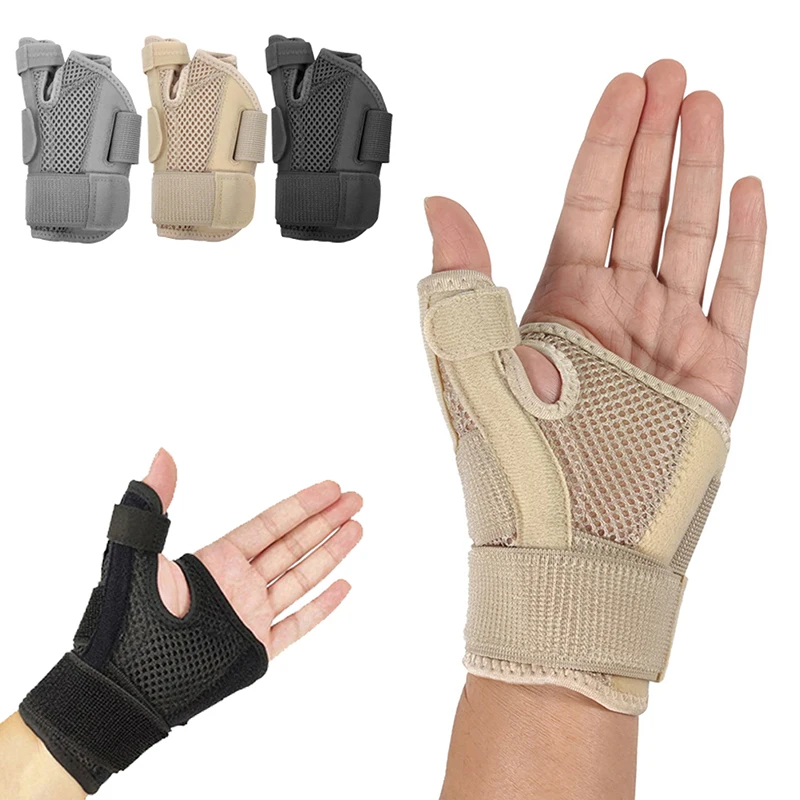 1pcs Thumb Wrist Brace Wraps Carpal Tunnel Arthritis Tendonitis Sprain Wristband Wrist Support Bandage Sports Gym Hand Protector detachable steel splint wrist sprain support sports brace protector with steel plate outdoor