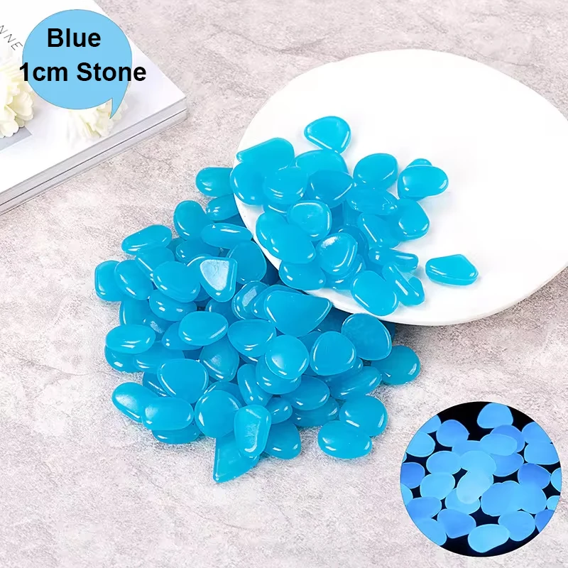 Glowing Rock Cobble Stones 500PCS Garden Paving Luminous Landscape Pebbles Fluorescent Aquarium Fishbowl Fish Tank Globe Stone glow stones decorative stones