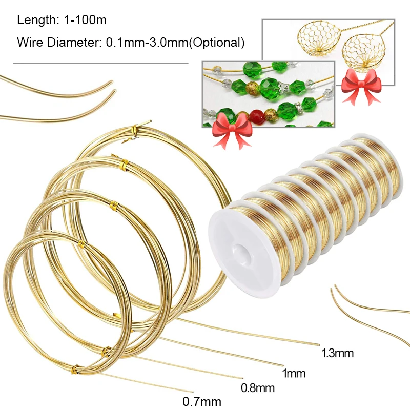 Premium Soft Brass Wire - Ultra-Fine, Versatile, High-Quality Metal Wire (1-100m)