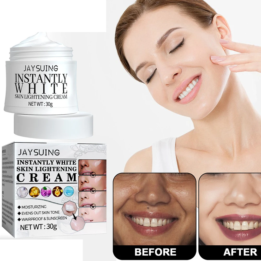 Powerful Instant Whitening  Cream Even Skin Tone Moisturizing Sunscreen Face Lift Firming Face Skin Care Beauty Essentials 30g белита м осветляющая маска для лица ночная несмываемая galactomyces skin glow essentials 50