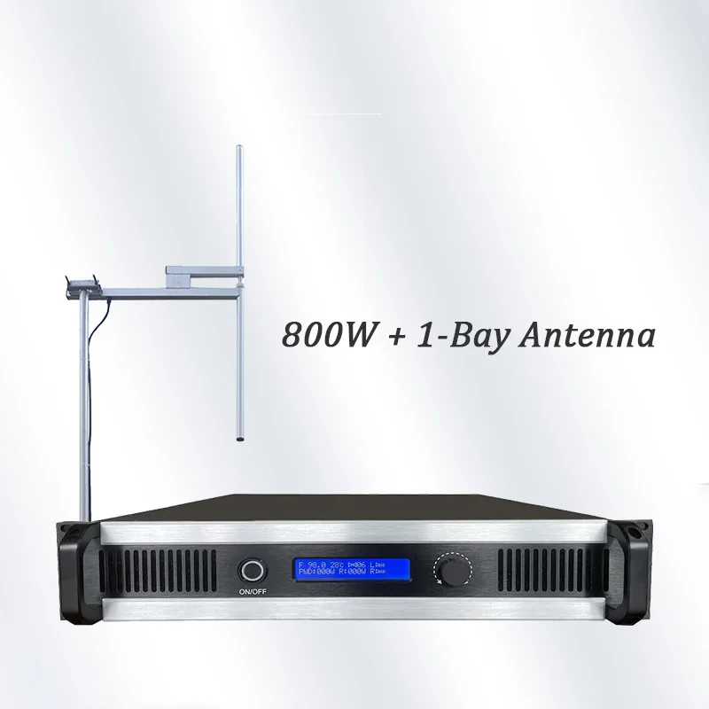

800W FM transmitter + 1-bay antenna