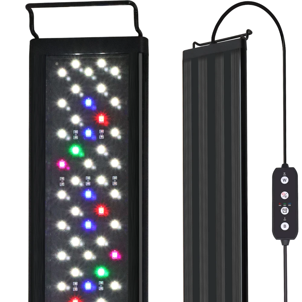 Rampe LED à spectre complet programmable pour aquarium, minuterie et mémoire, 12 à 30 pouces
