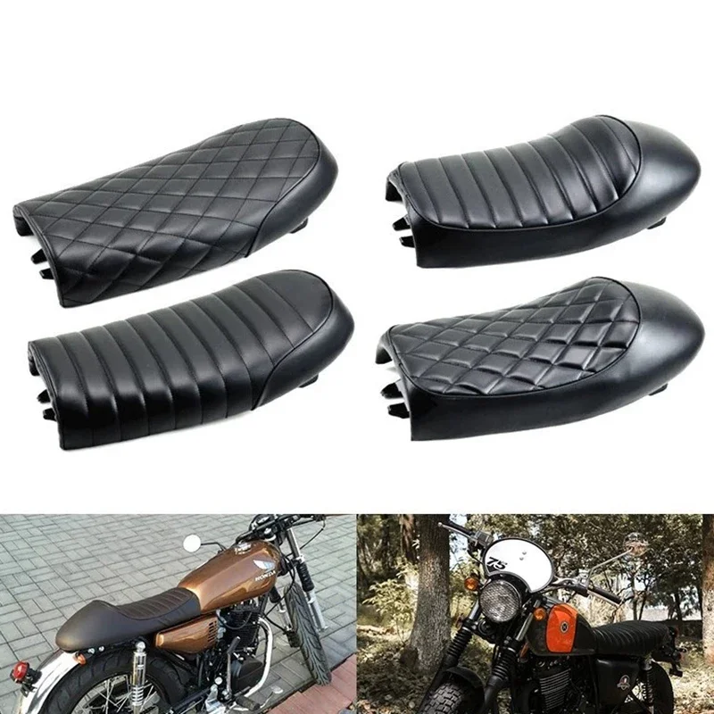 

Motorcycle Cafe Racer Seat Vintage Saddle Flat Pan Pad Retro Seat Retro Cafe Racer For Honda CL CG GB CB Saddle Seat bag