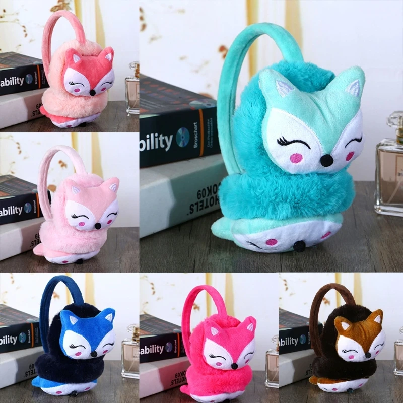 새로운 스타일 폭스 귀마개 귀 따뜻하게 어린이 Earcaps 양털 겨울 따뜻한 귀마개 소녀 귀마개