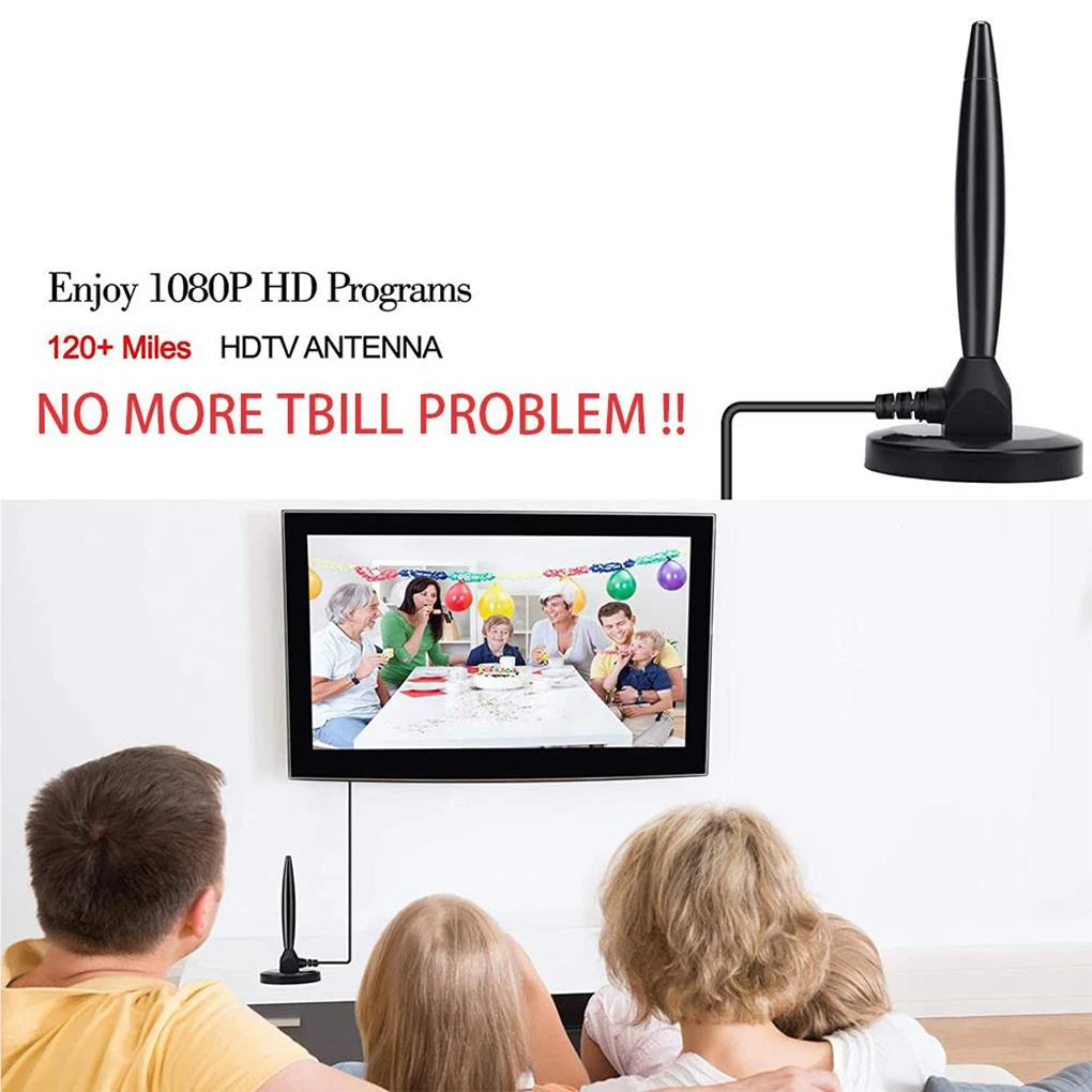 

120 Mile TV Antenna High Definition Signal Amplifier Aerial 4K Indoor