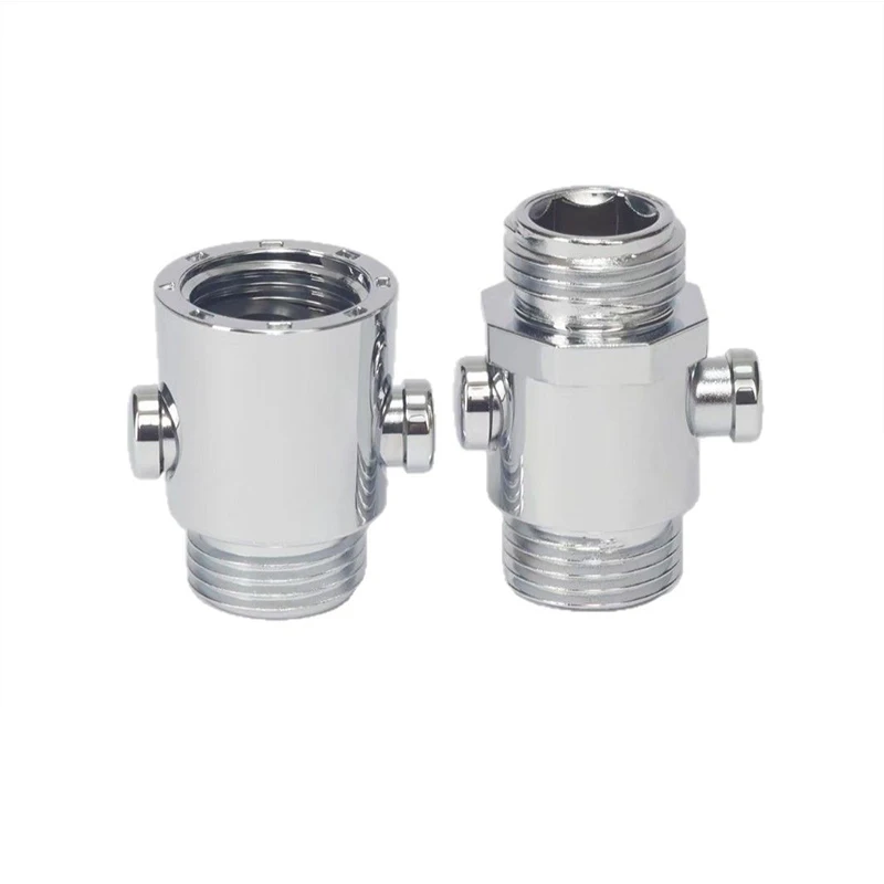 Male Thread Shower Head Arm Diverter Valve Bidet Sprayer Head Water Shut-Off Angle Valve Flow Regulator