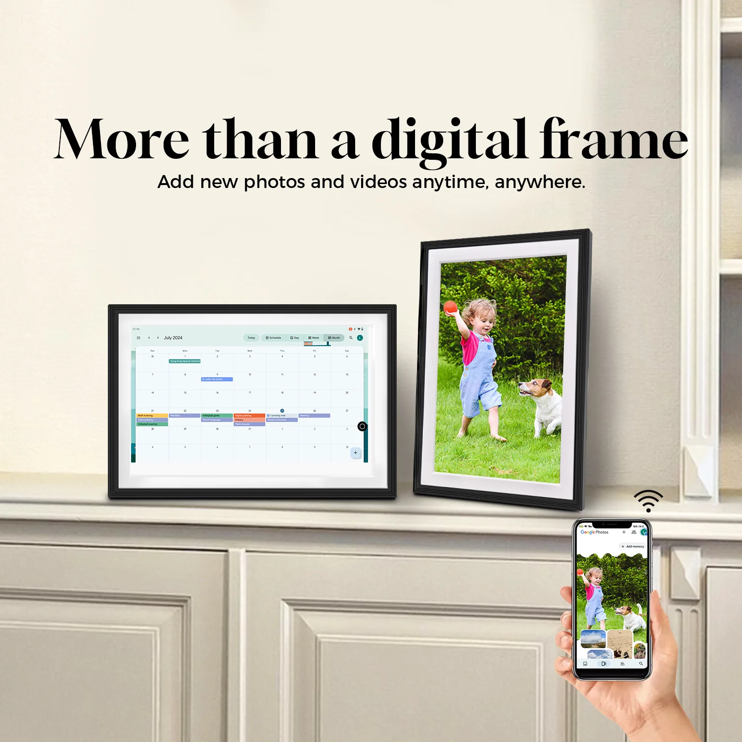 10.1 Inch Changing Smart Display  Canvas touchscreen Google Calendar&HomeHub&Assistant Smart TV Gifts for Family Music Frame view 5