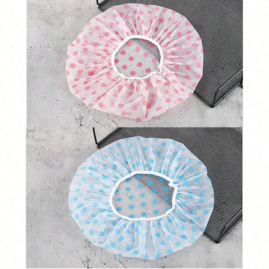 Waterproof Plastic Shower Cap for Bathroom and Spa
