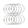 200pcs Stainless Steel Wire Ring/key Ring Wire Rope Wire Chain Key Chain Edc Accessories 5