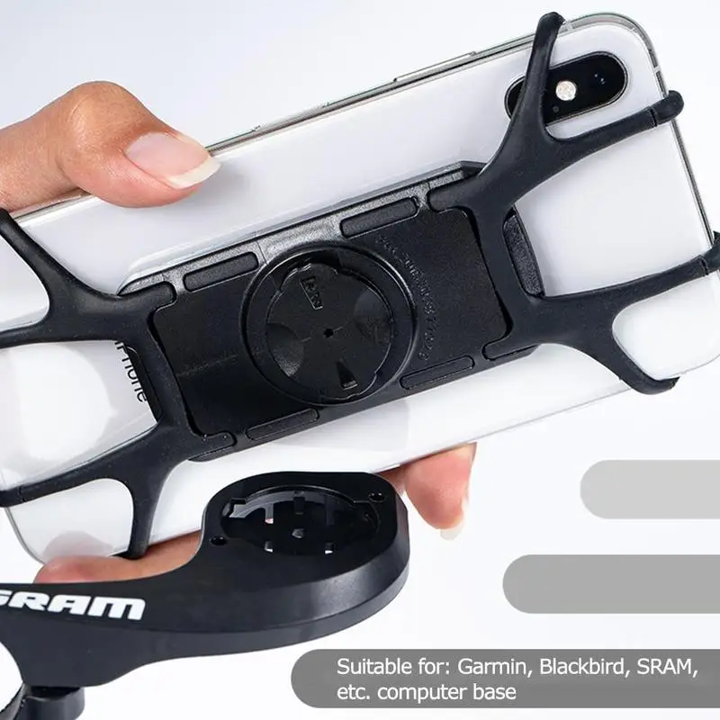 Bike Phone Holder For Sram Garmin Bike Silicone Phone Holder Computer Bracket Accessories Phone Mount Case Motorcycle Shockproof Holder