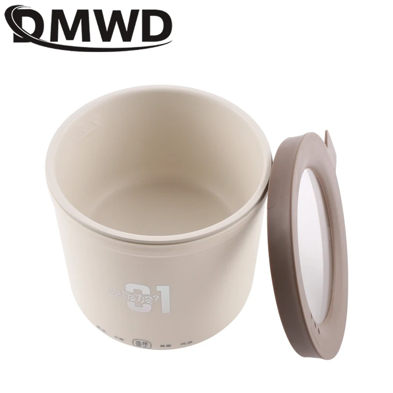 Electric Cooker DMWD Mini Rice Cooker Multifunction Skillet 1L Noodle Cooking Pot Egg Omelette Frying Pan Hotpot Baby Food Stew Cup Soup Heater