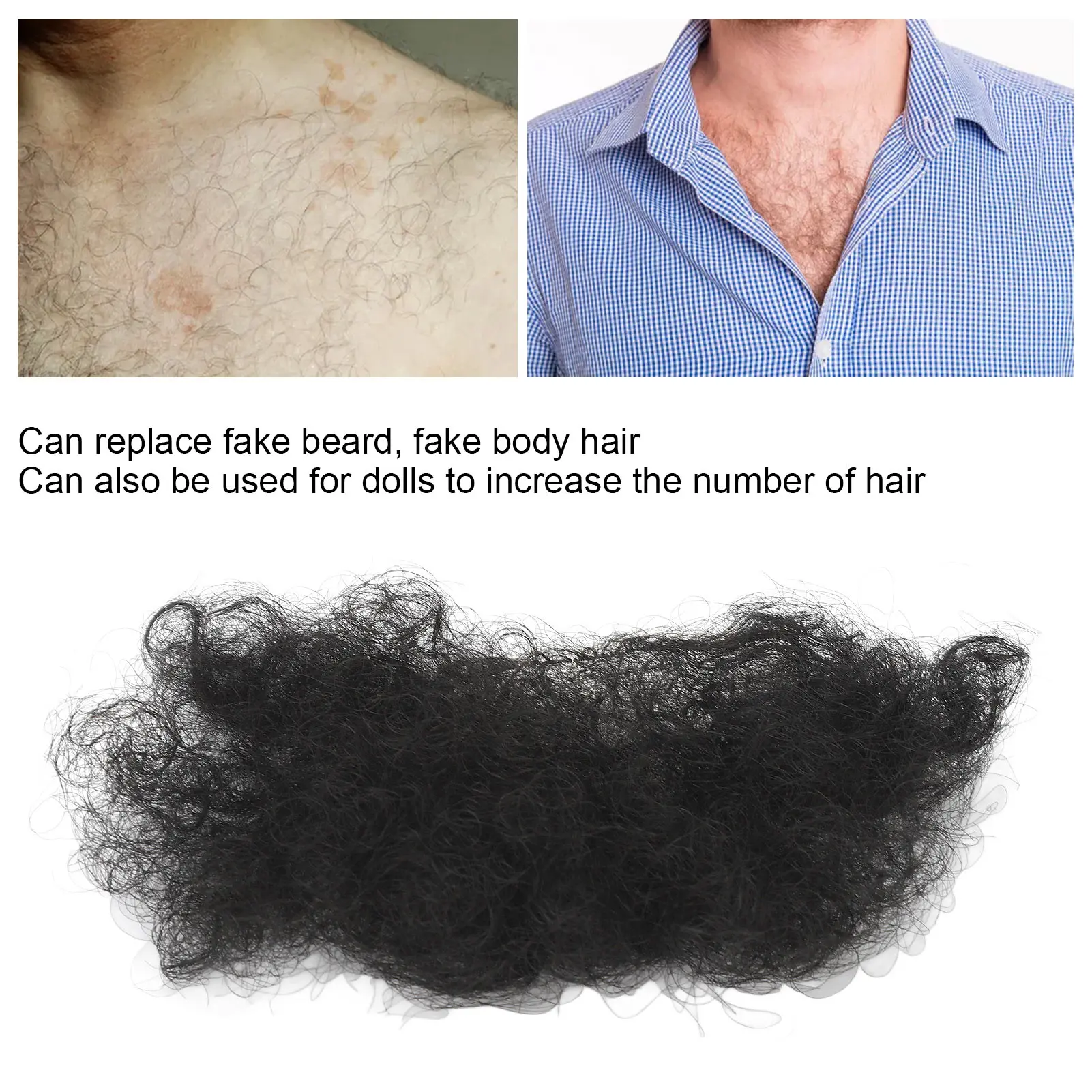 Body Fake Pubic Hair Body Fake Pubic Hair Breathable Bikini Hair High Temperature Fiber Doll Pubic Hair Black Fake Pubic Hair