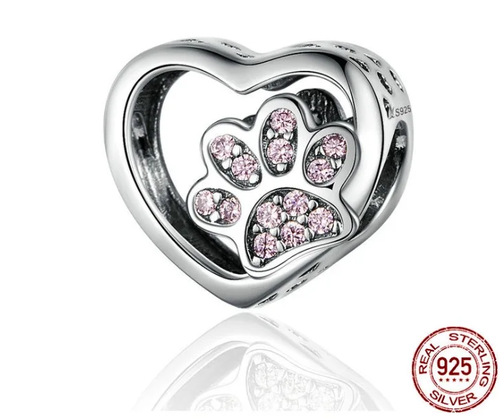 

Customized 925 Sterling Silver Beads Charm Shining Clips Pave charms Women DIY Jewelry AL