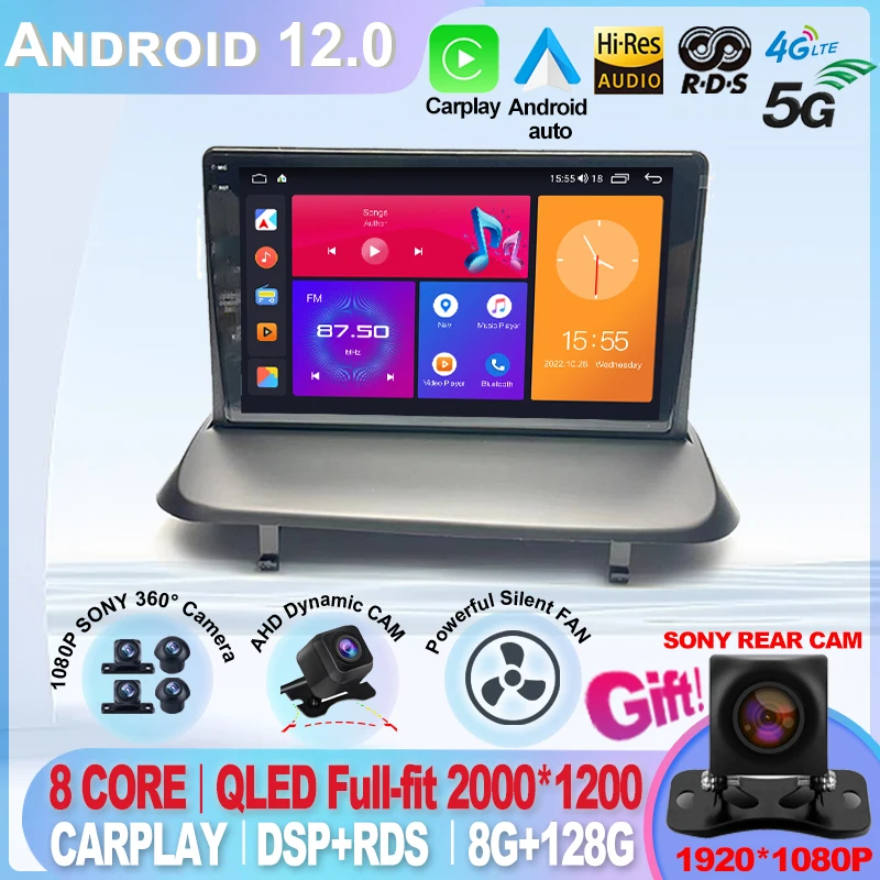 Per Peugeot 3008 2009-2015 Schermo Android Autoradio Audio Stereo Autoradio Gps Navi Lettore Video Multimediale Wireless Carplay Nuovo