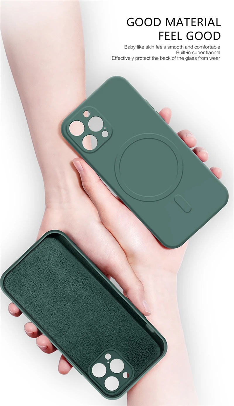 cute iphone 13 mini case Original Magnetic Case Wireless Charging Cover For iPhone 13 12 11 Pro Max 11 7 8 Plus X Xs Xr Liquid Silicone Shockproof Coque iphone 13 mini case clear