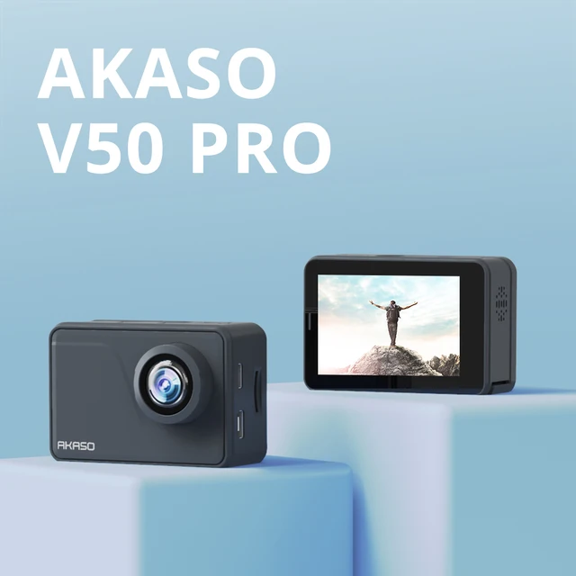  AKASO V50X Native 4K30fps WiFi Action Camera with EIS Touch  Screen 4X Zoom 131 feet Waterproof Camera Support External Mic Remote  Control with Helmet Accessories (Without 64GB MicroSD Card) : Electronics