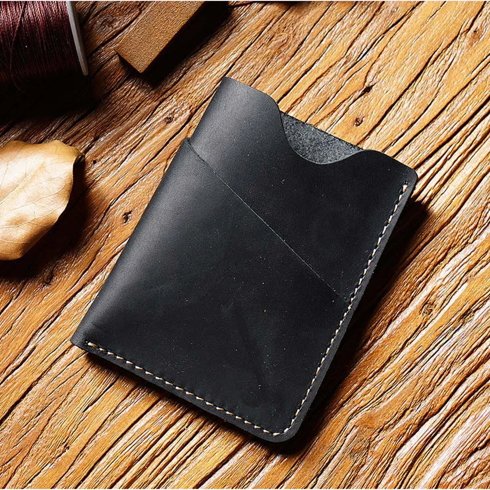 Genuine Leather Card Holder Men Leather Credit Card Case Small Women ID Holder Cover