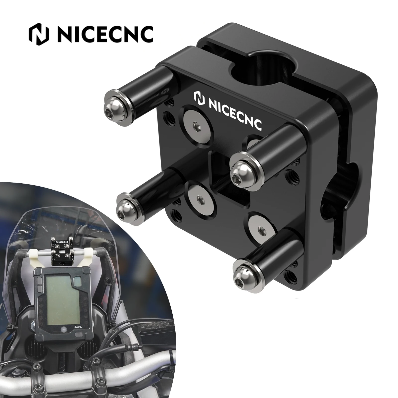 Motorrad Navigationshalterung Universal - Für 12-32mm Lenker GPS Halterung