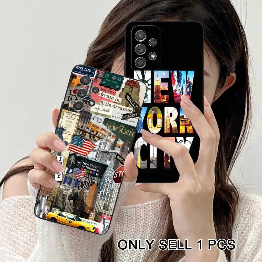Colorful New York City Matte TPU Mobile Phone Case