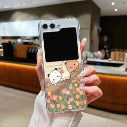 Cute Cartoon Bubu Dudu Hard Folding Phone Case Cover - Galaxy ZFlip 3 (-1)