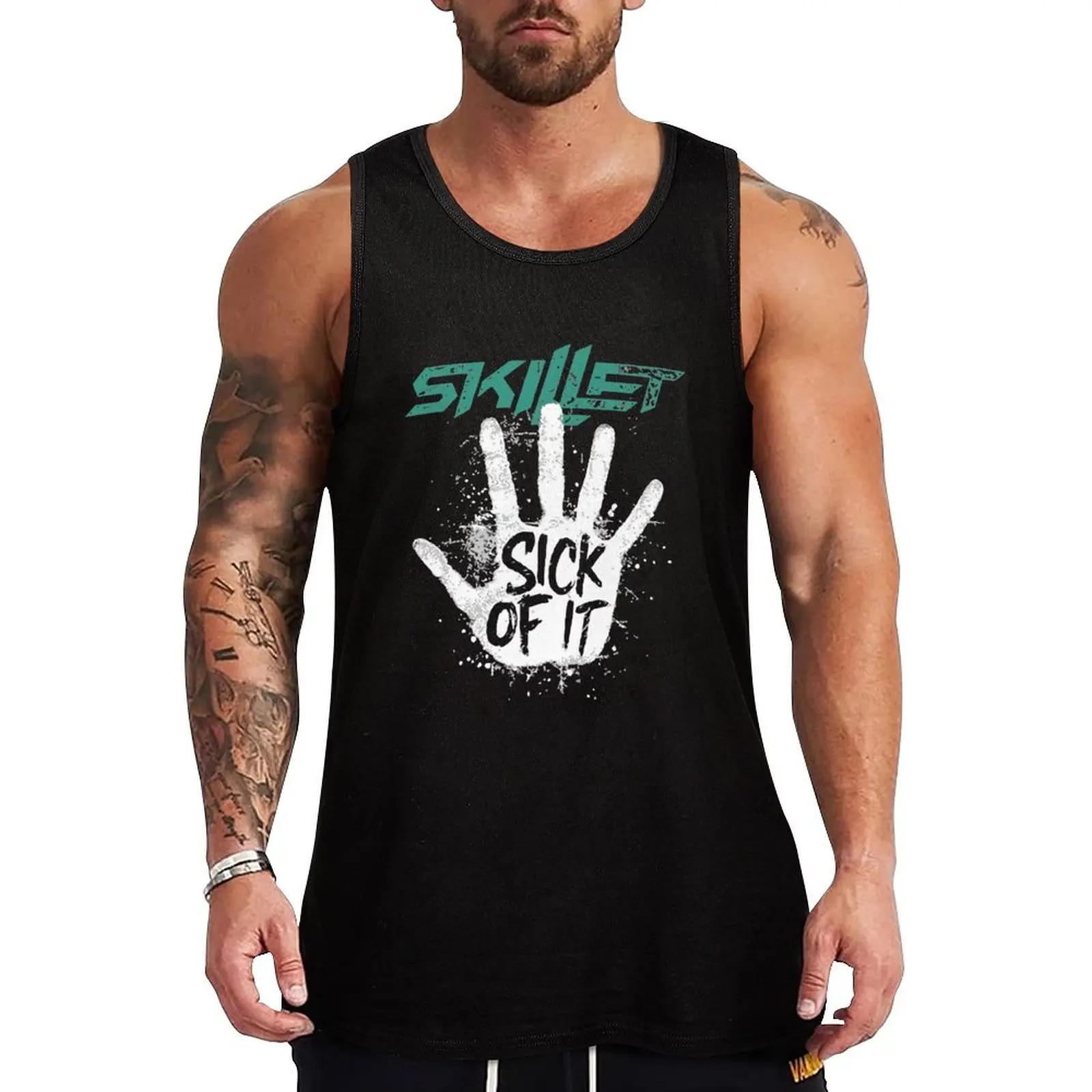 

Skillet Sick Of It Tank Top gym clothes man fitness T-shirt man cool things gym clothes for man