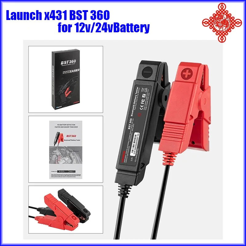 

Launch X431 BST360 BST-360 Bluetooth Car Battery Tester Clip Analyzer 6V 12V For X431 Adnroid / IOS Devices Voltage Tester