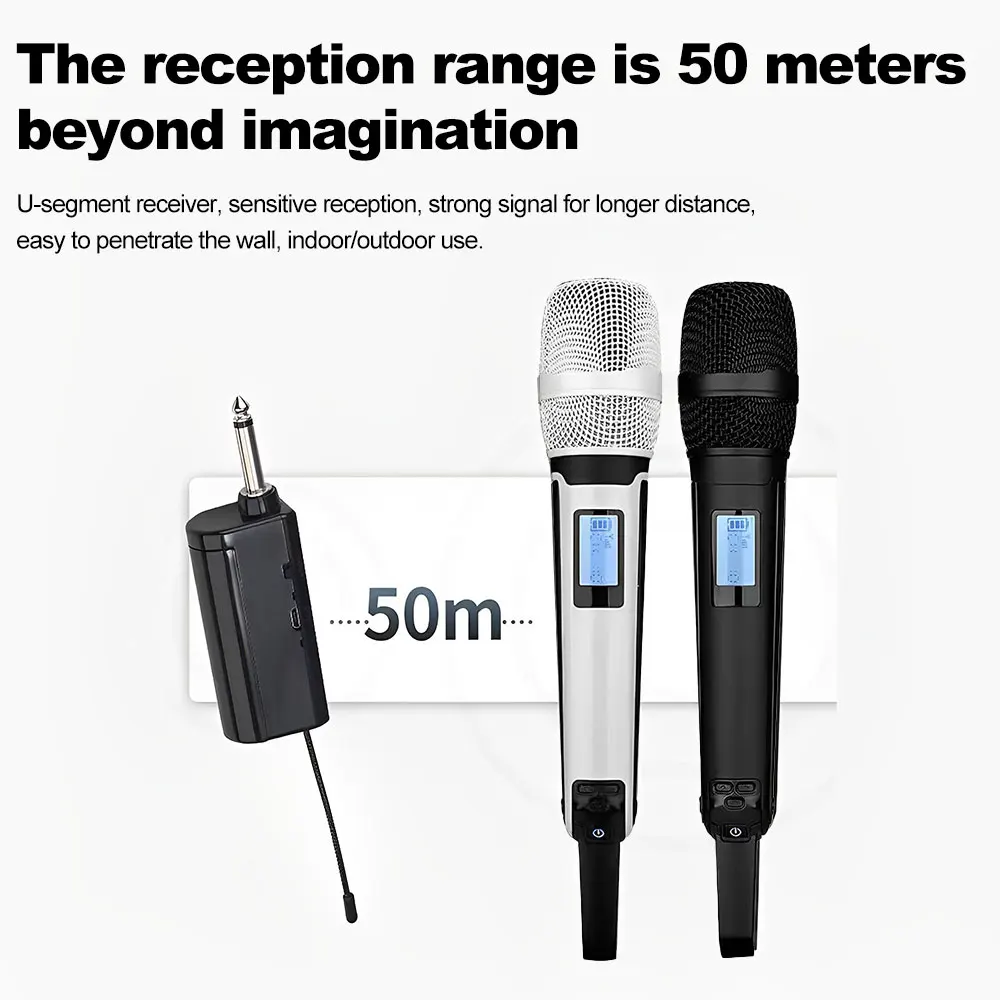 SKM9000 Wireless Microphone Professional UHF Frequency Adjustable Metal Sheel For Paryt Show Teaching Wedding