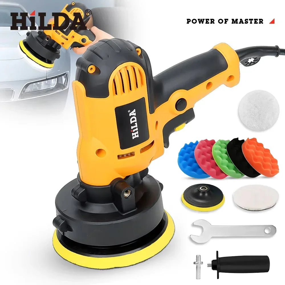 HILDA Electric Car Polisher Machine Auto Polishing Machine Adjustable Speed Sanding Waxing Tools Car Accessories Powewr Tools car polisher,electric polisher