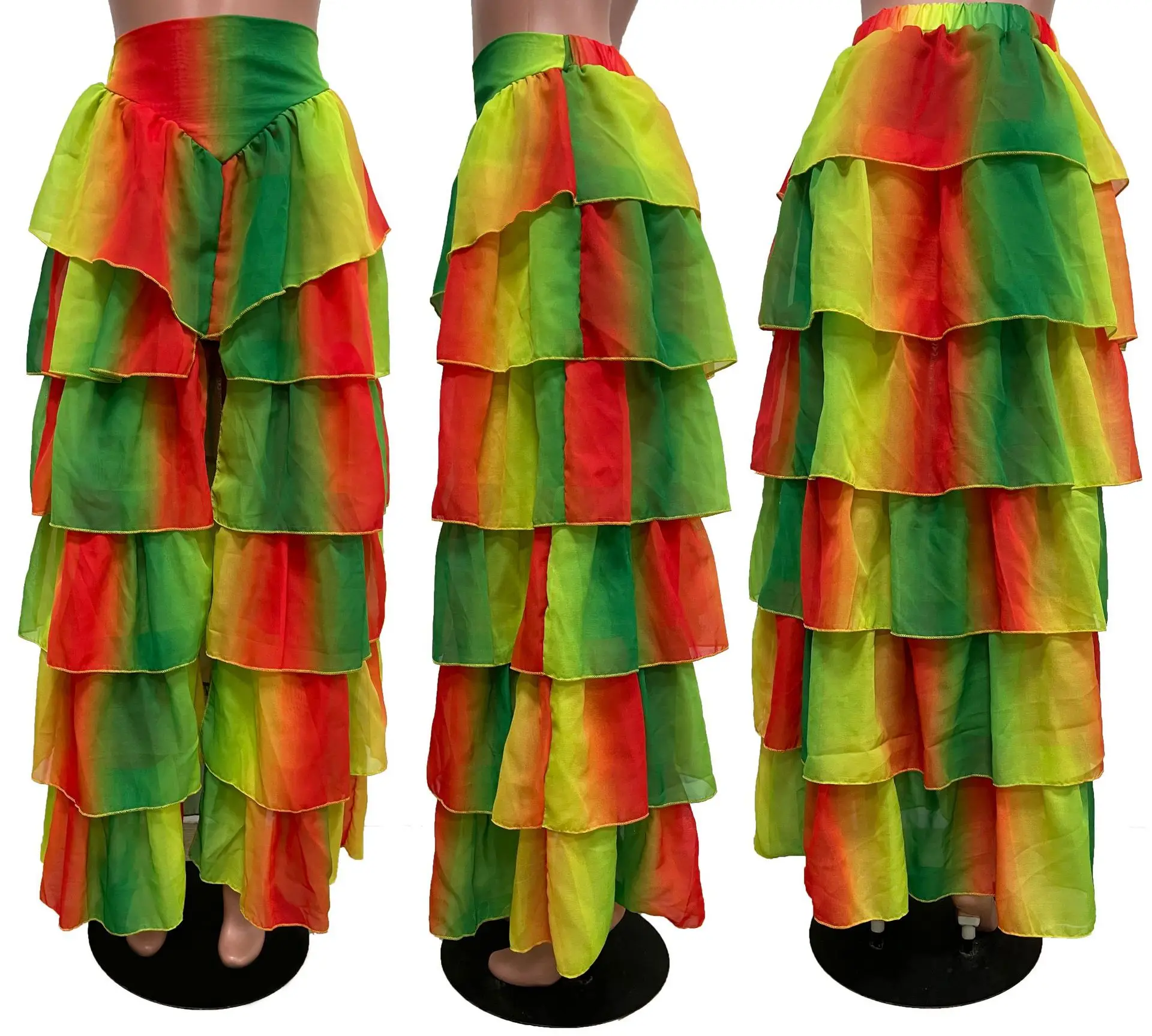 Женская летняя новая юбка с разрезом 2023, модная повседневная юбка с принтом в виде торта, юбки, женская и женская одежда