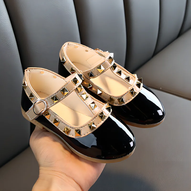 children casual shoes girls spring autumn leather shoes fashion Rivet princess baby Kids girls sandals leather shoes girls shoes girls sandals