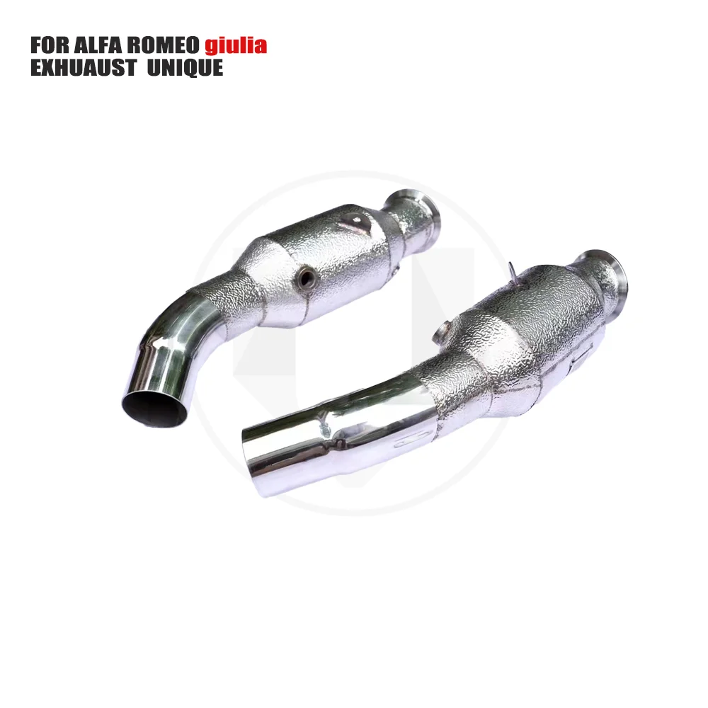 

UNIQUE Exhaust Manifold Downpipe for Alfa Romeo giulia 2.9t Car Accessories With Catalytic converter Header Without cat pipe