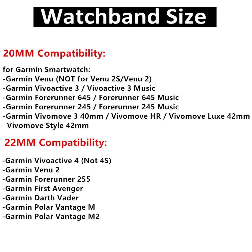 Versatile Nylon Elastic Wristband Bracelet - 20mm/22mm Strap