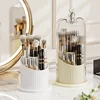 Rotating Birdcage Makeup Brush Organizer - 360° Spinning Cosmetic Holder, Compact Travel Case for Bathroom Vanity Countertop 3
