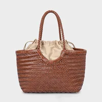 Sacs à main femmes en cuir véritable sac à bandoulière tissage sac à provisions décontracté Vintage grand fourre-tout sac à main peau de vache croix sacs à main dame 2