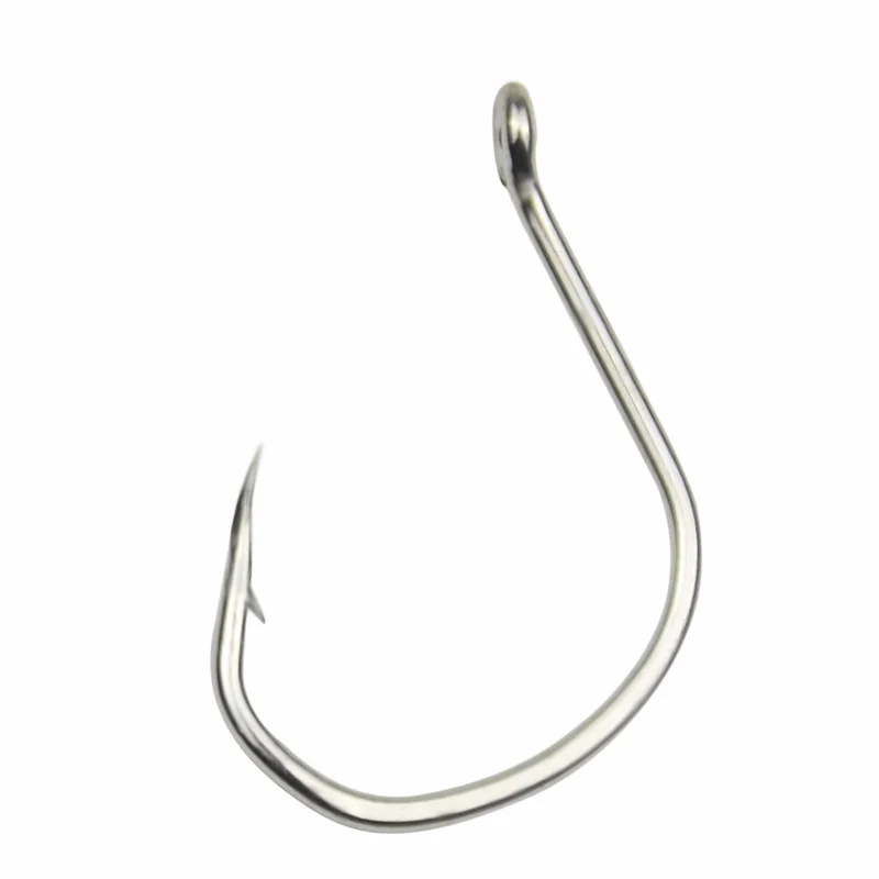 500pcs Fishing Hook Jigging Eyed head Bright Tin Jighead Fishhook Rustproof for Pike Tuna Bass Sea Fishing Accessory Goods Pesca