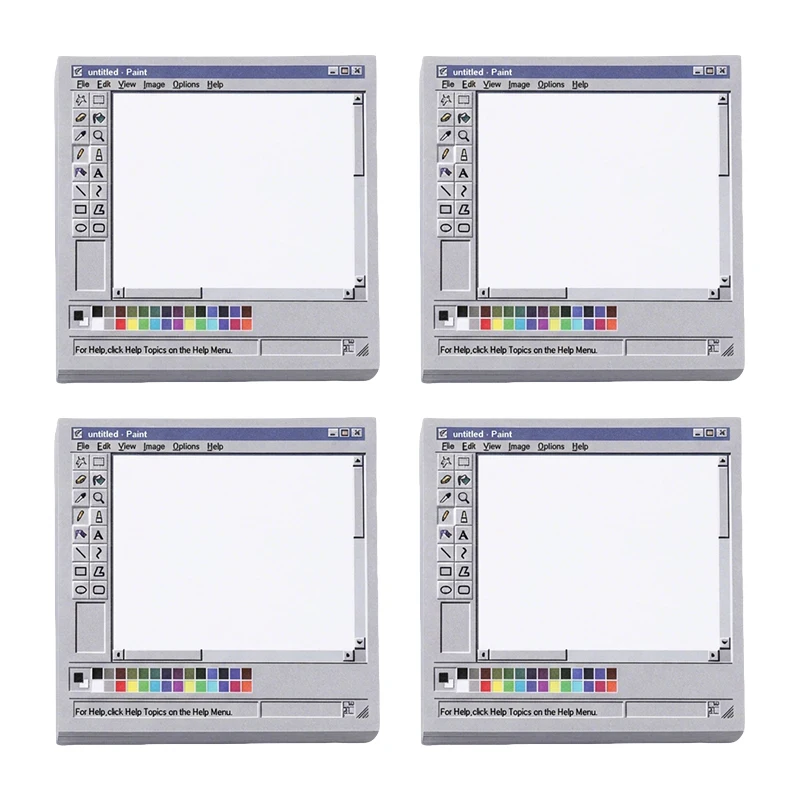 Vintage Computer Illustration Sticky Notes - Ideal for Artists, Durable Office Memos, 50 Sheets per Pack