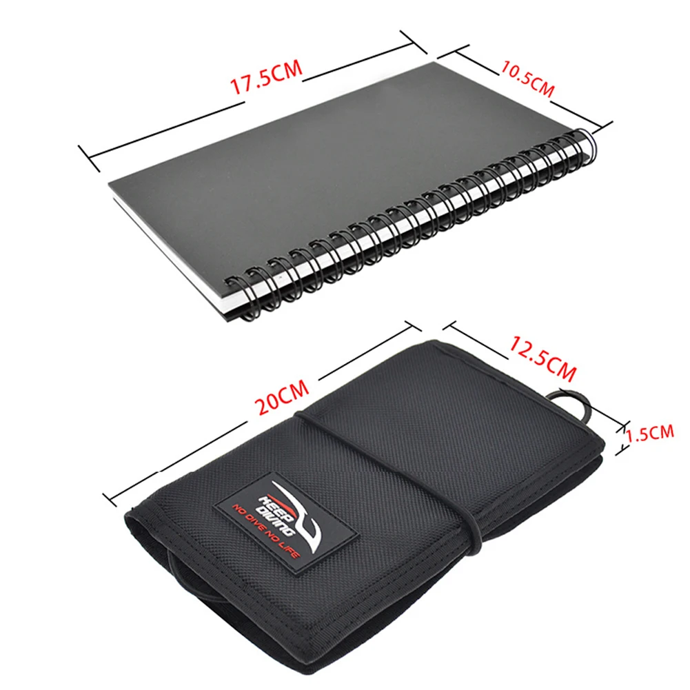Underwater Notebook Waterproof Wet Notes Notepad Multifunctional Dive Writing Slate Board PU Coating for Scuba Diving Snorkeling