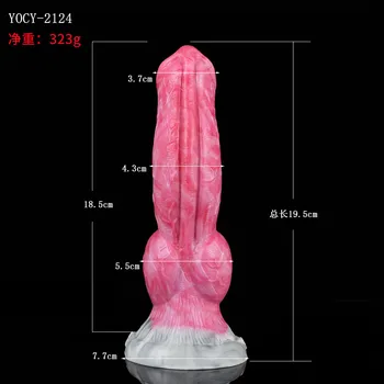Fantasy Dog Knot Dildo with Sucker for Women Vagina Stimulate Animal Penis Anal Butt Plug Fetish Sex Toys for Adults 18 6