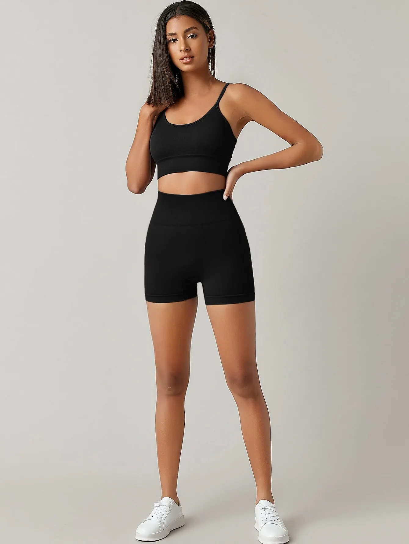Female Fitness Shorts Tight Cycling Yoga Breathable Sports Pants High Waist No Awkward Lines