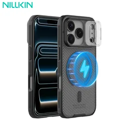 NILLKIN CamShield Pro Magsafe Protective Case with Slide Camera Cover for iPhone 17 Pro (Clear Black)