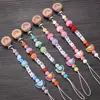 Personalize Name Pacifier Clips Holder Baby Silicone Rainbow Pacifier Holder Chain Baby Handmade Dummy Clips Teether Gift Custom 1