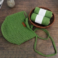 160g/Roll Lace Crochet Yarn Cotton Linen Thread Coarse Linen Thread Round Strand Hollow Cotton Yarn Thick DIY Hat Hand-woven 2