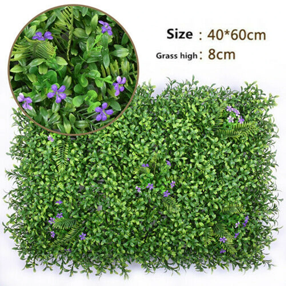 Artificial Plants Grass Square Plastic Lawn Plant Wall Panel Boxwood Hedge Greenery Green Decor For Hotels Living Wall Decor