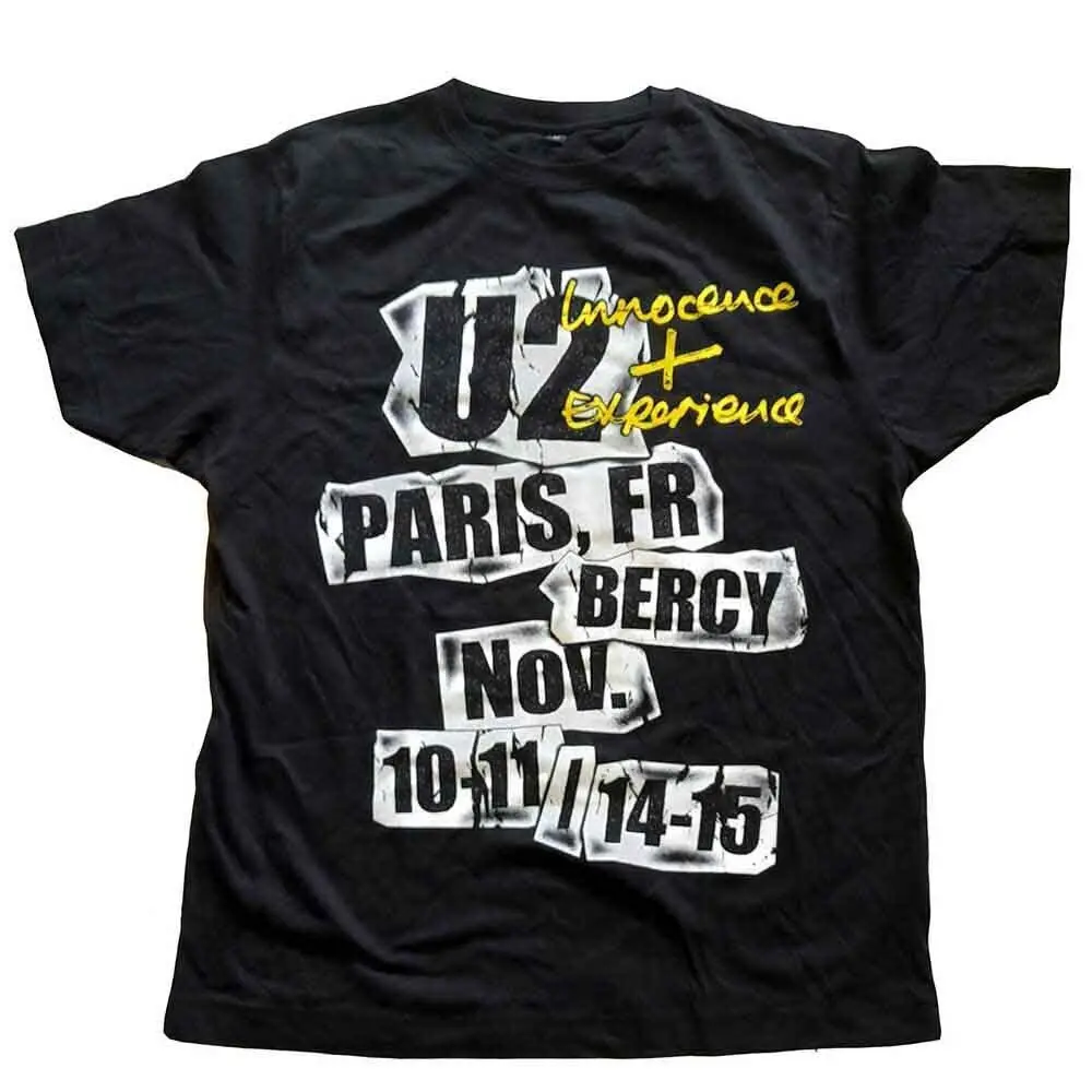 U2 I + E Paris Event 2015 T-Shirt Nera Nuova