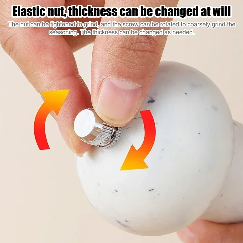 Plastic Pepper Grinder 6 Inch Salt and Pepper Mill with Adjustable Ceramic Spice Pepper Grinding Seasoning Bottle Cooking Shaker