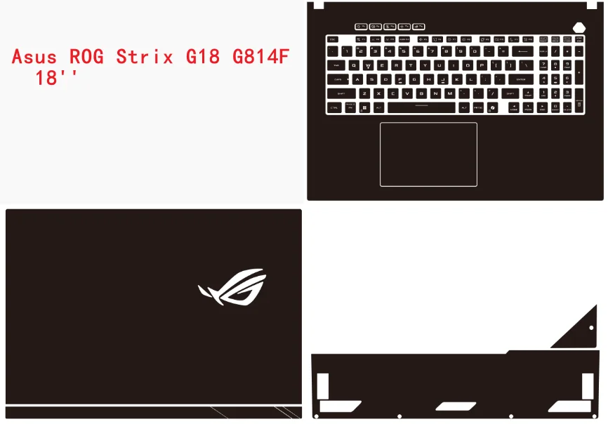 ASUS ROG Strix G18 G814F 2025 18인치 ROG Strix SCAR 18 (2024) G834용 풀 바디 노트북 비닐 데칼 커버 스티커 보호 필름