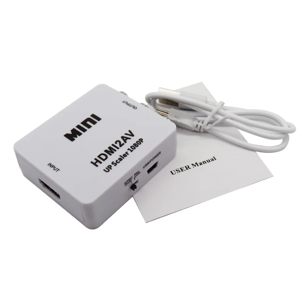 HD 1080P HDMI-compatible To RCA AV/CVBS Adapter Mini