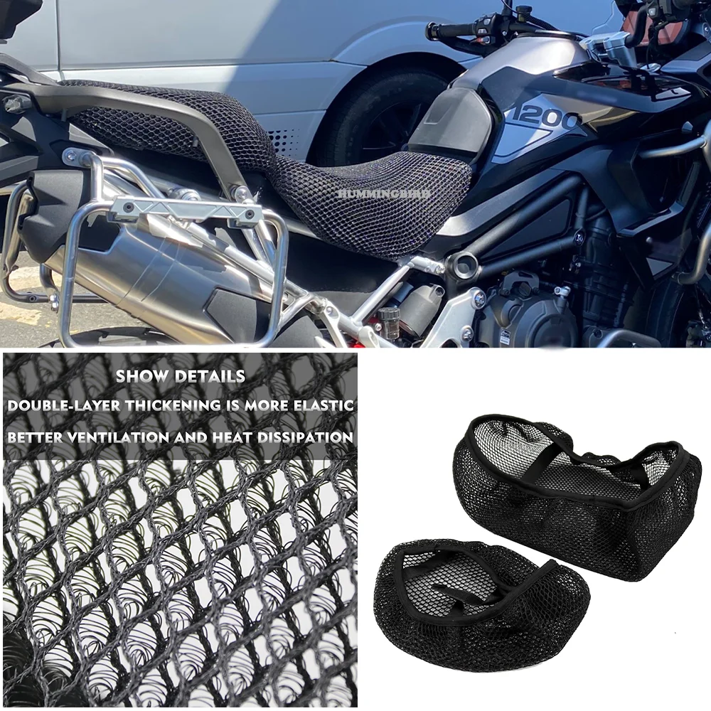 Tiger1200 Accessori Coprisedile Traspirante 3D Per Triumph Tiger 1200 Gt Pro Cuscino Del Sedile Isolante Tiger 1200Gt Seat Protect