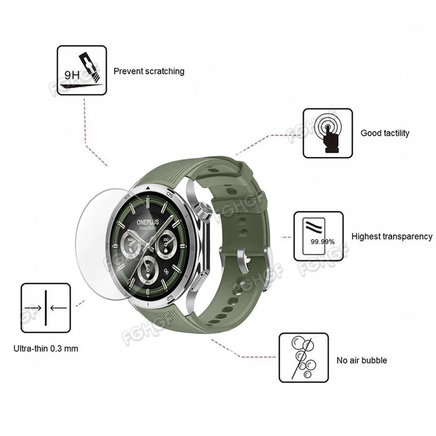 Premium 9H Tempered Glass Screen Protector - Smart Watch Protective Film Cover Accessories