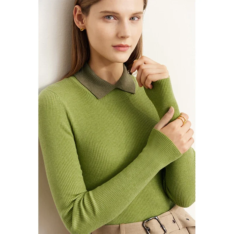 DECEMBERMAY☆ Asymmetric color knit M DECEMBERMAY